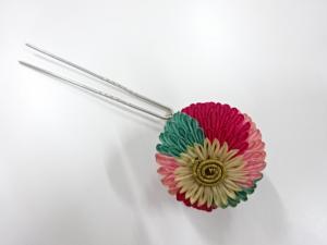 アンティーク　つまみ細工　びらびら簪